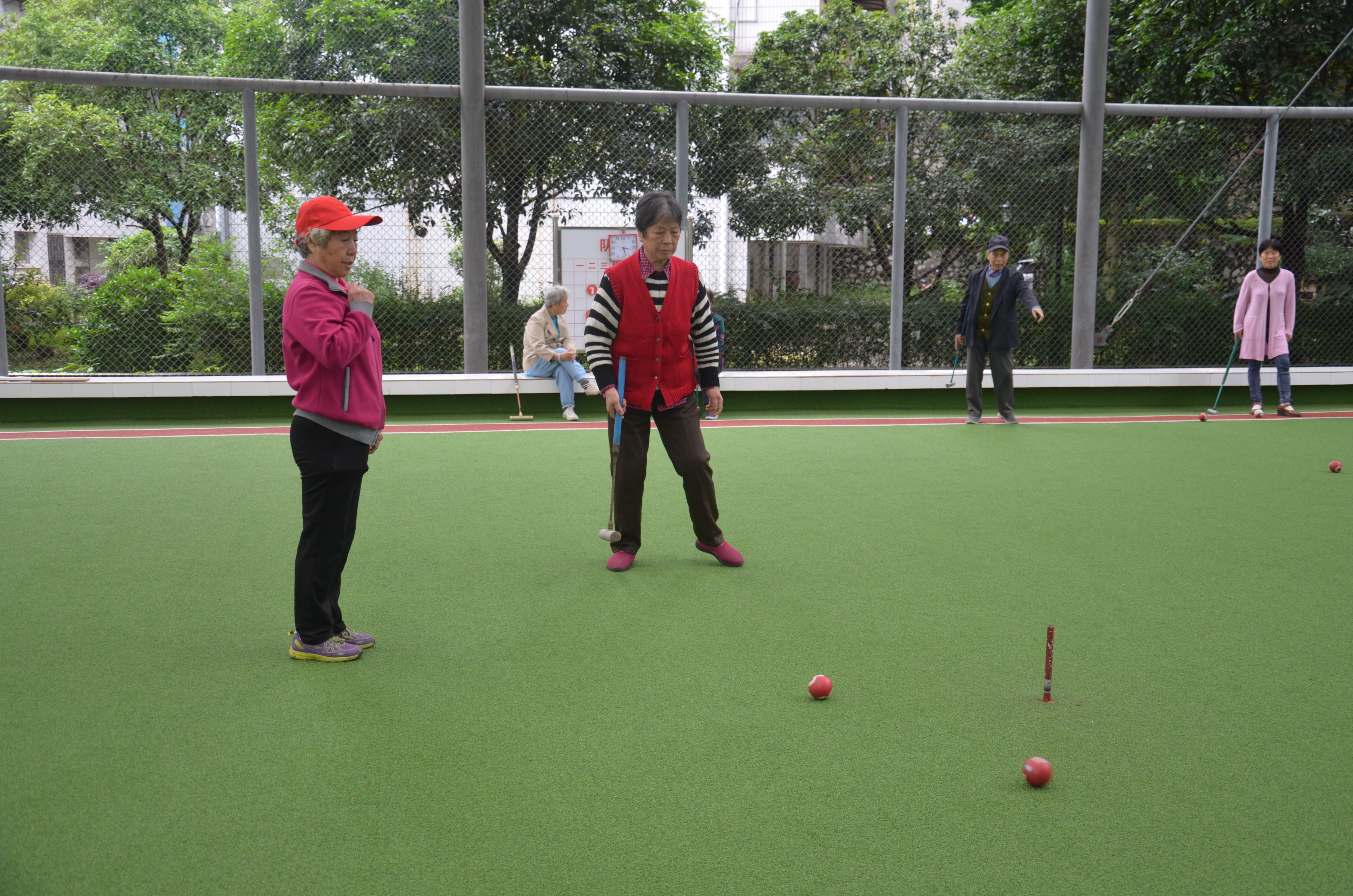 我校老年体协举办门球比赛